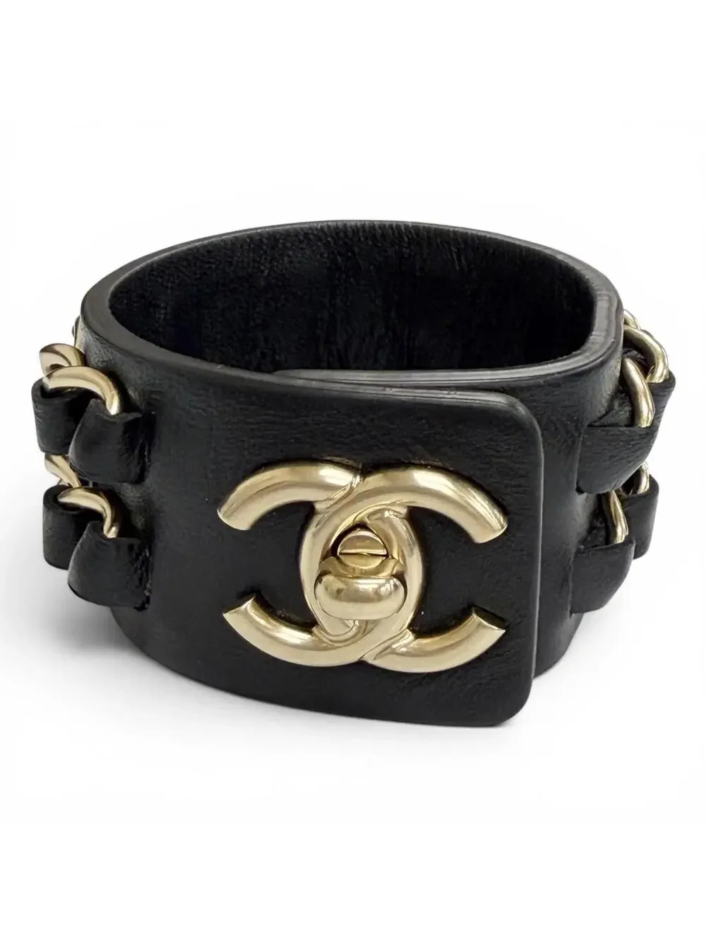 Chanel Cc Logo Turnlock Chain Bracelet #299658C11B